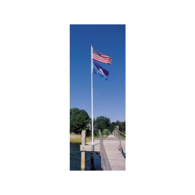 Telescoping 16' Presidential Flag Pole - Silver (TD-FP16S)